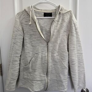 Zara Heathered Zip-Up Hoodie